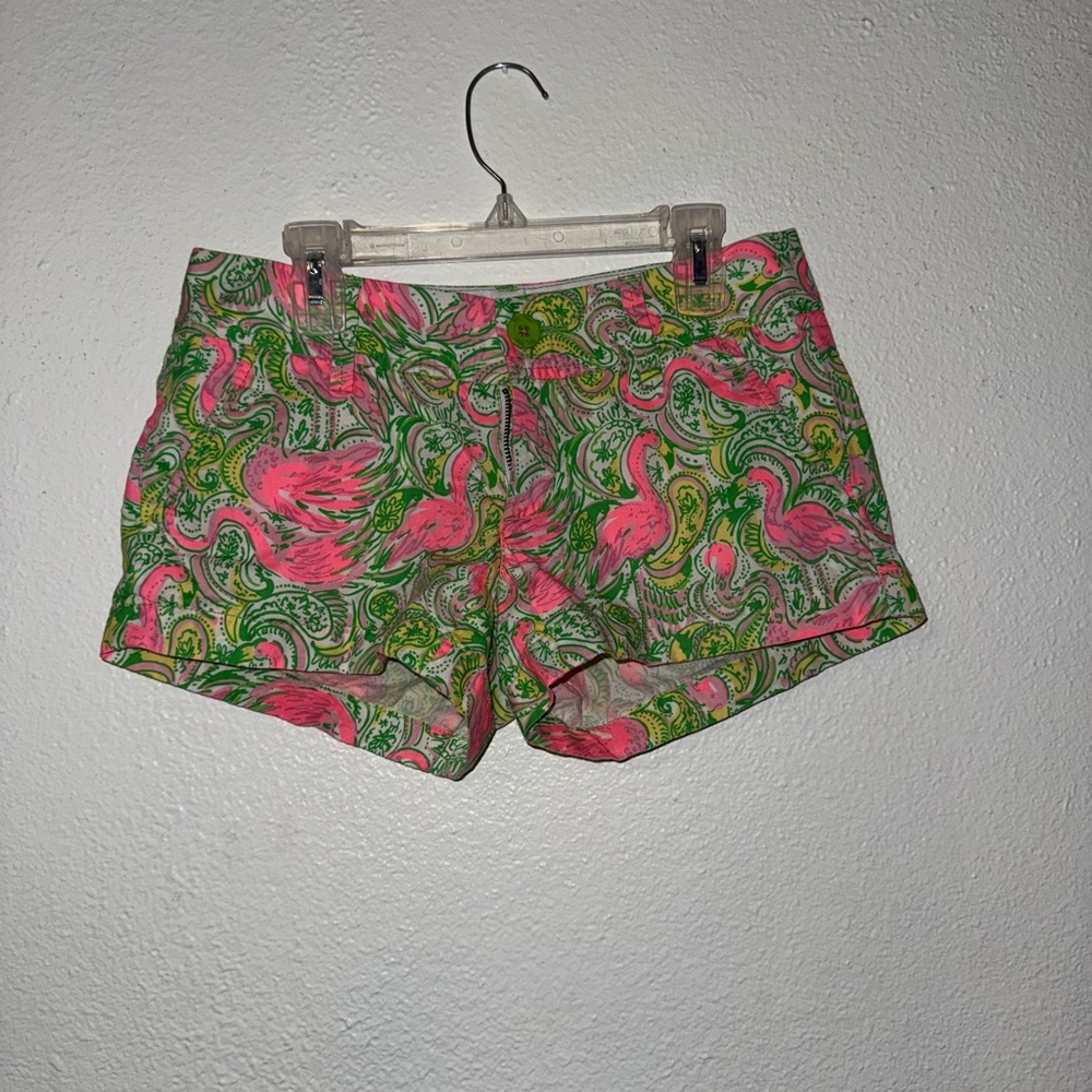 Lilly Pulitzer Pink and Green Patterned Shorts